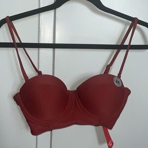 NWT - FOREVER 21 Swim - Padded swimwear top (color “Brick”) - Size Medium